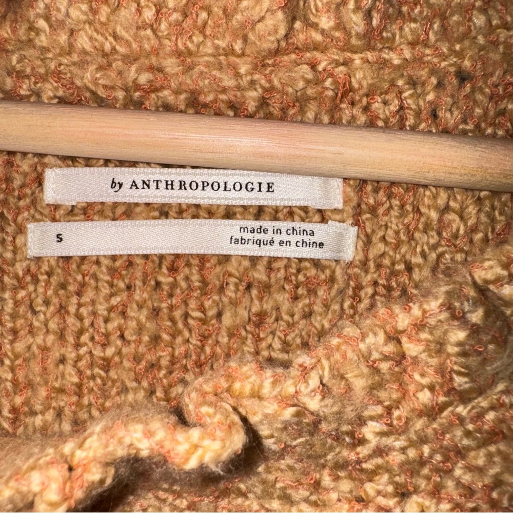 Anthropologie Tan and Cream Layered Blouse - Picture 10 of 13
